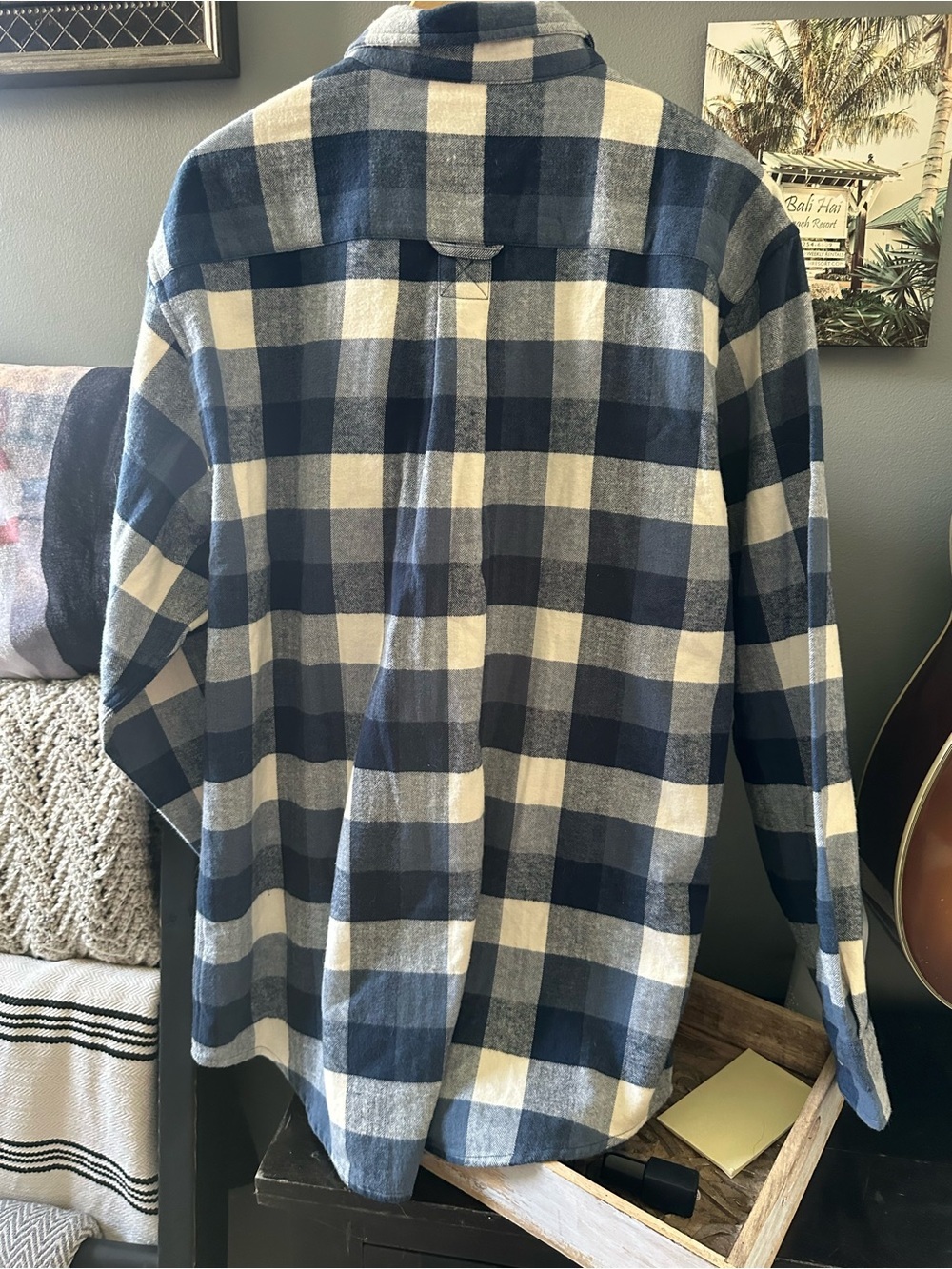 RedHead Men’s Navy & White Plaid Button-Down Shirt - Picture 3 of 4